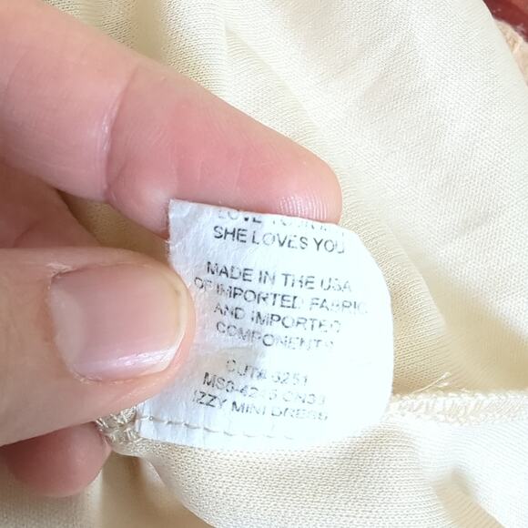 Show Me Your Mumu Women Vacay Off Shoulder Cotton Izzy Mini Smocked Dress Medium - Picture 8 of 9